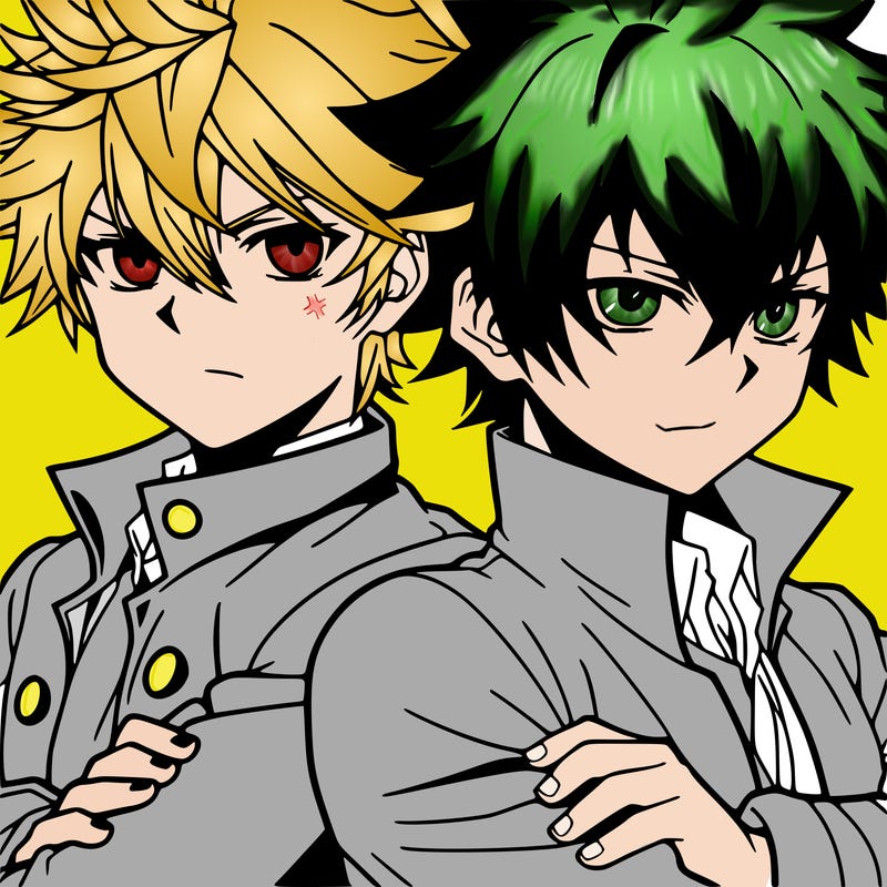 my hero academia bakugo and deku huging