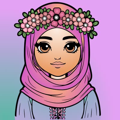 realistic girl with flower crown