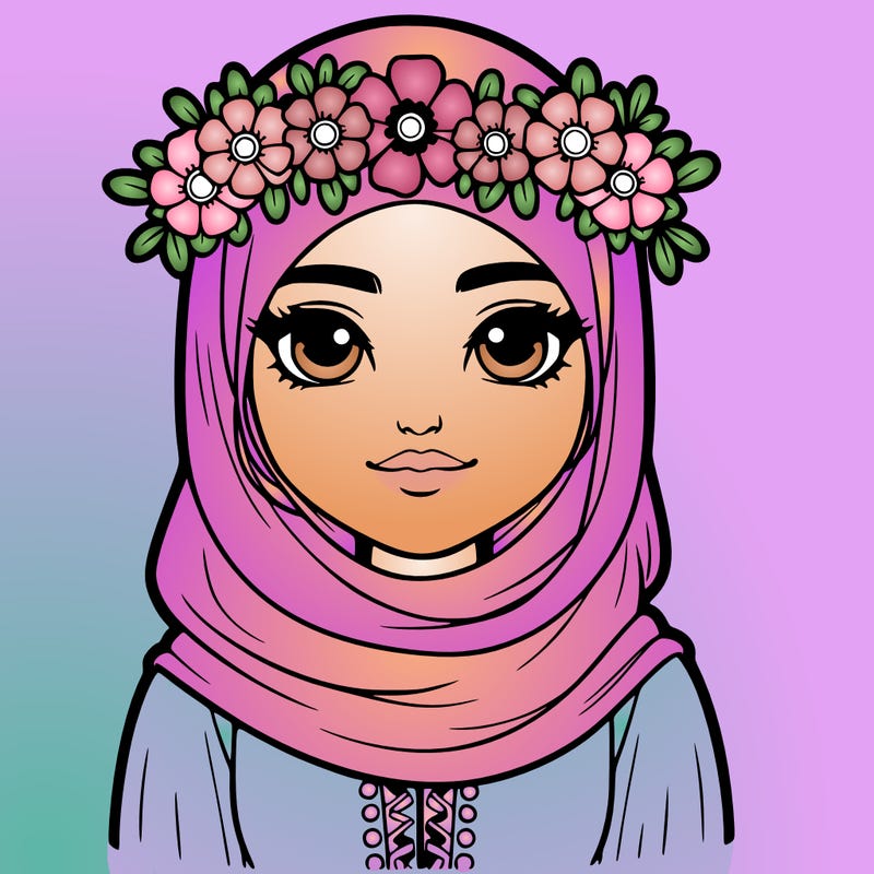 realistic girl with flower crown