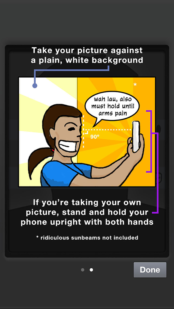 IC Photo Singapore - Cartoon illustration with instructions for taking a compliant identification photo using a phone against a white background
