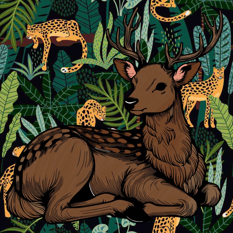 realistic deer with antlers