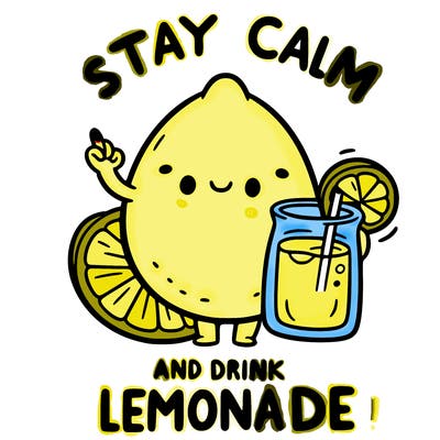 stay calm and drink lemonade