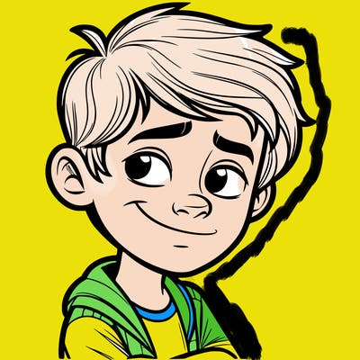 boy with smirk on face