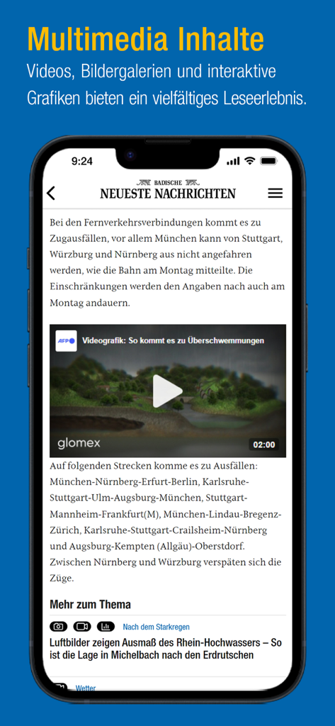 Un article d'actualité avec un lecteur vidéo dans l'application mobile BNN News