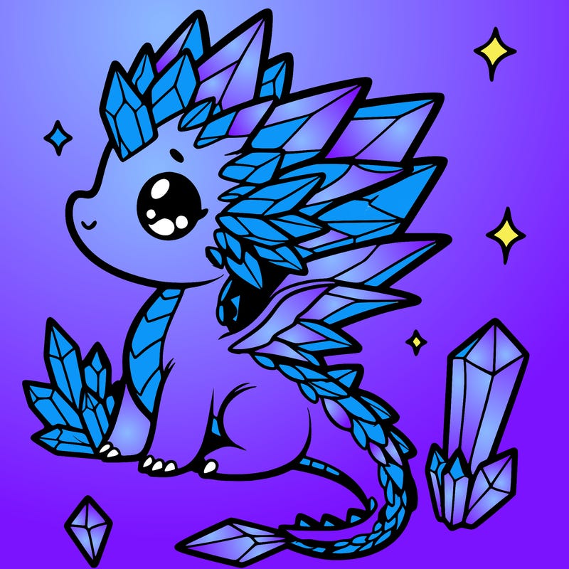 little cute crystal dragon