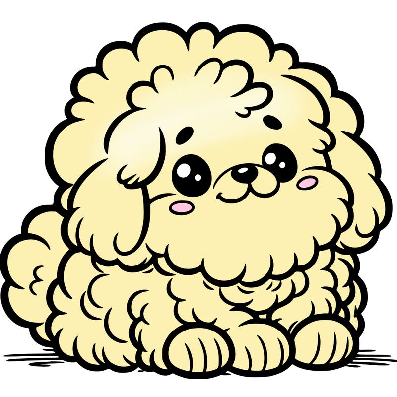 very cute fluffy dog