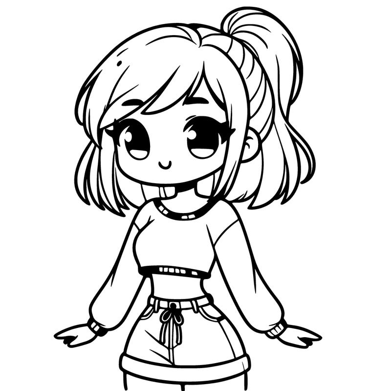 girl with a cute crop top