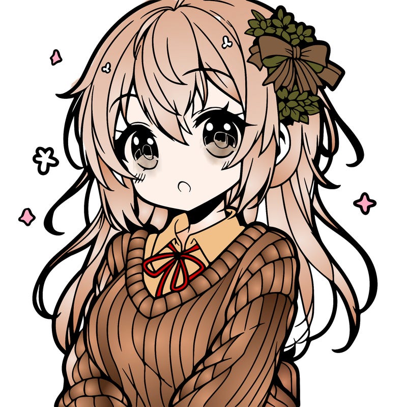 anime girl with sweater