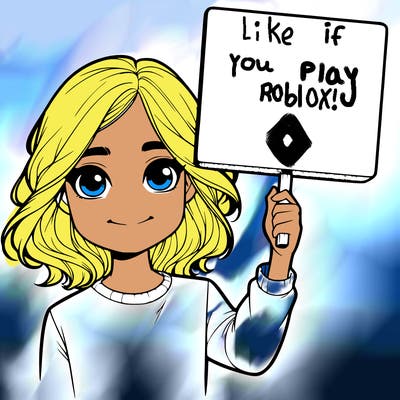 realistic girl holding up a sign