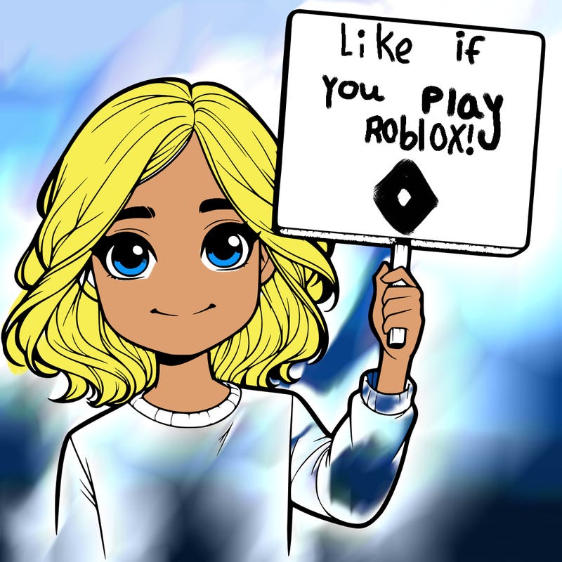 realistic girl holding up a sign