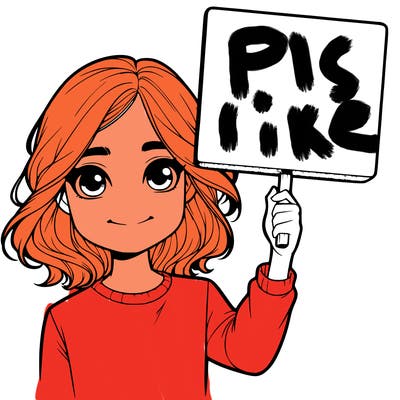 realistic girl holding up a sign