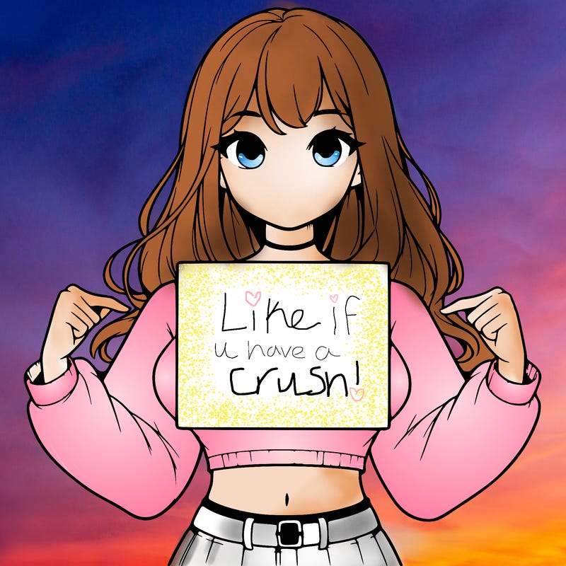 girl holding a blank sign in a long sleeve crop top