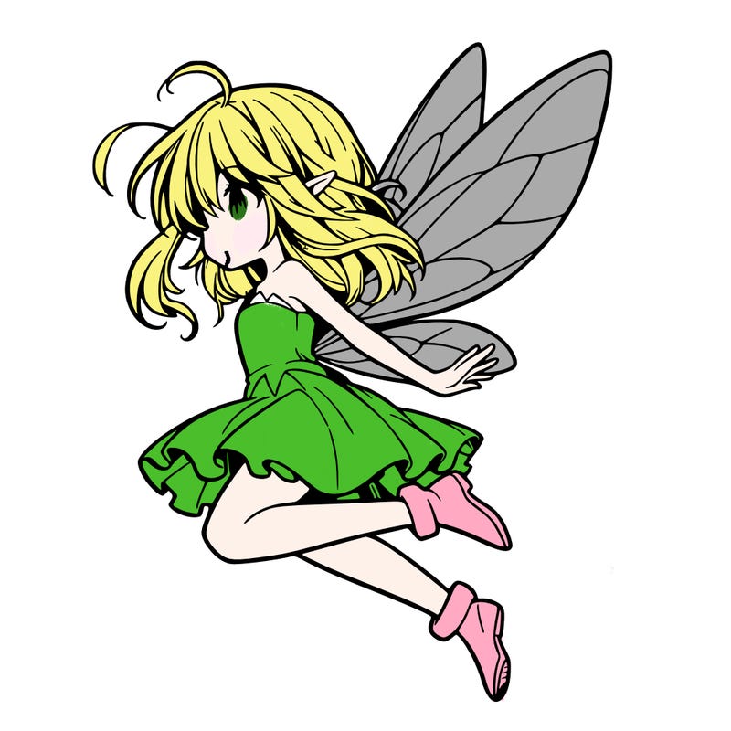 manga fairy flying