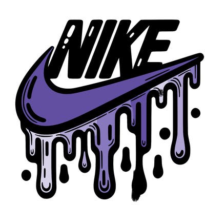 dripping nike logo