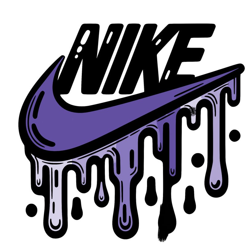 dripping nike logo