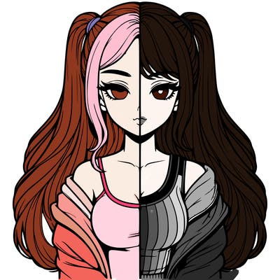 realistic girl split