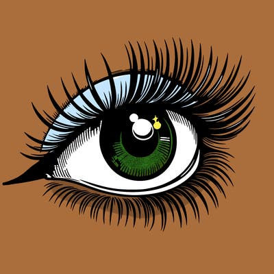realistic eye long eylashes