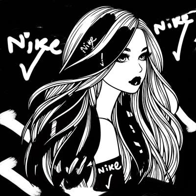 realistic girl with long realistic hair