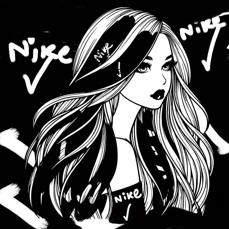 realistic girl with long realistic hair