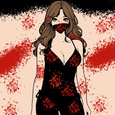 realistic girl with a revealing swimsuit