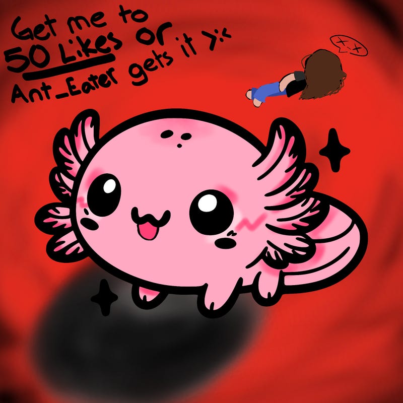 cute easy baby axolotl