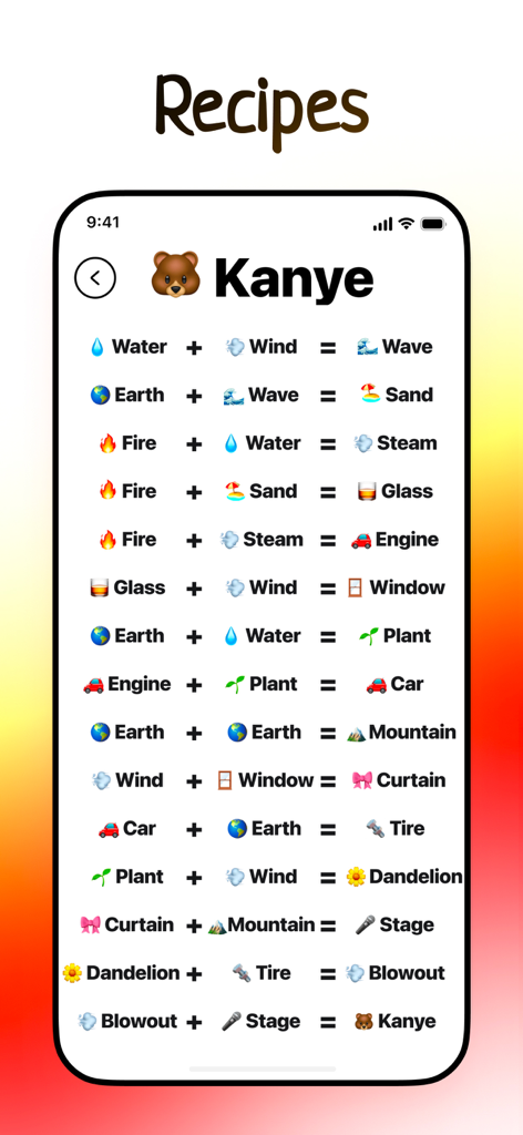 Infinite Alchemy - AI Craft - A list of combinations for crafting the Kanye character in the Infinite Alchemy app.