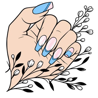 nails with french tip