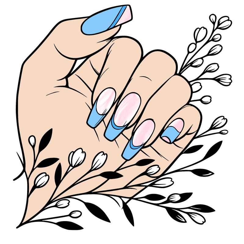 nails with french tip