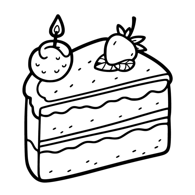 a piece of cake to color