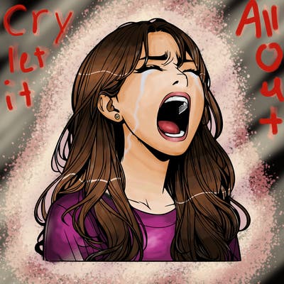 screaming realistic, girl