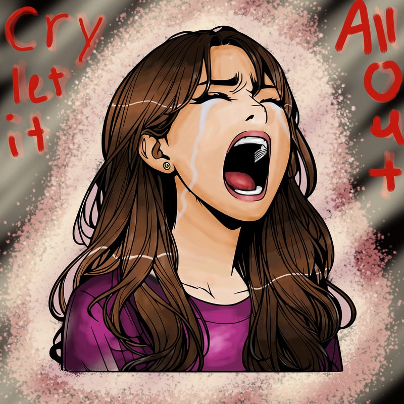 screaming realistic, girl