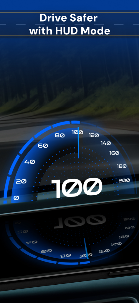 GPS Speedometer HUD Tracker - Digital speedometer with HUD mode for safe driving and windshield projection