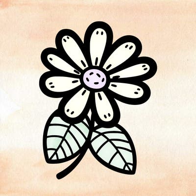 one flower