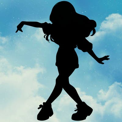 realistic girl danceing