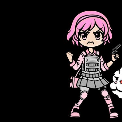 conflict themed girl