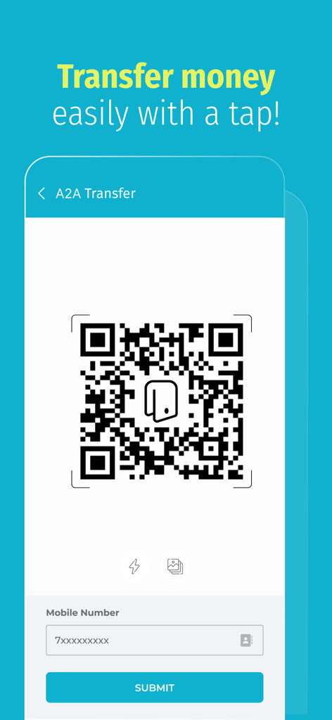 NassWallet Agents - NassWallet Agents app interface showing a QR code for agent to agent money transfers