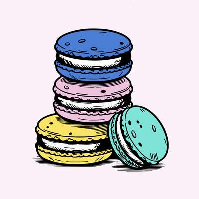 stack of macarons