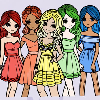 5 pretty girls