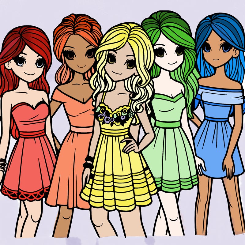 5 pretty girls