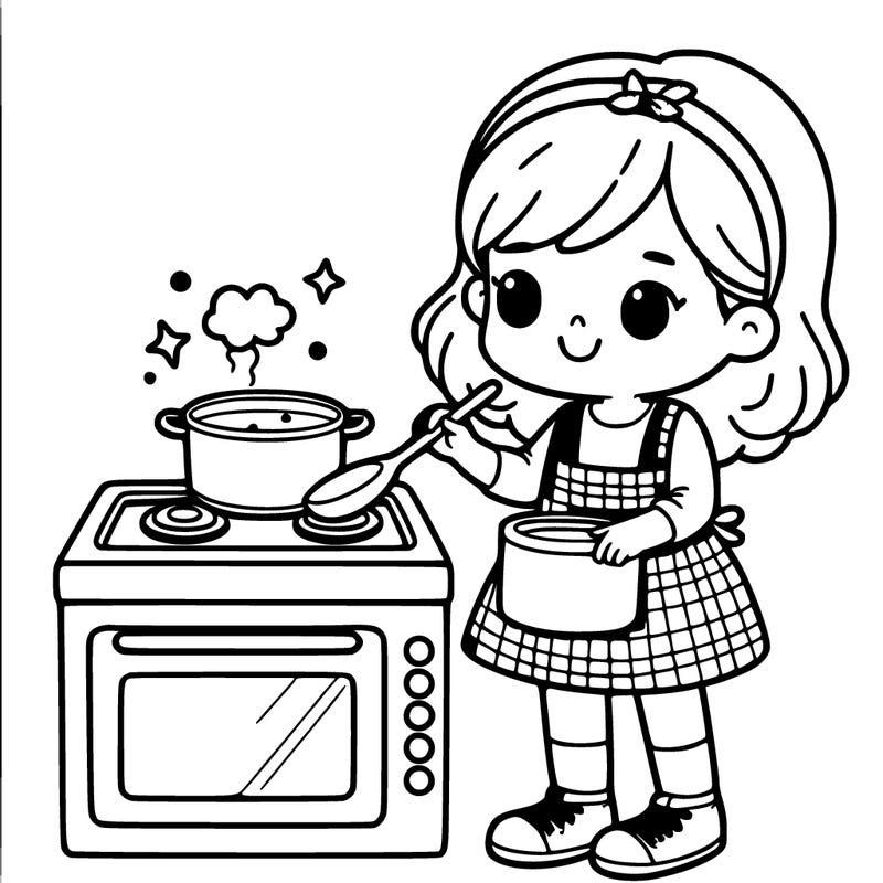 girl cooking