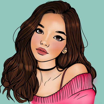 beautiful teenage woman realistic