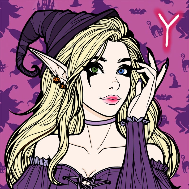 realistic elven halloween woman chaotic