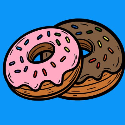 a piece of food doughnuts