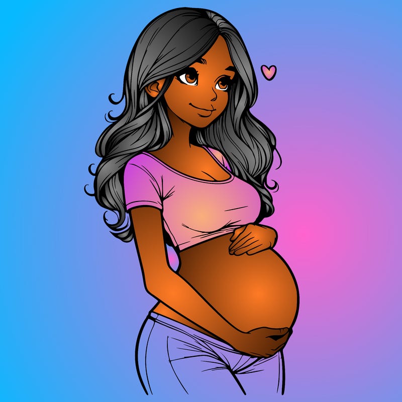 realistic pregnant girl