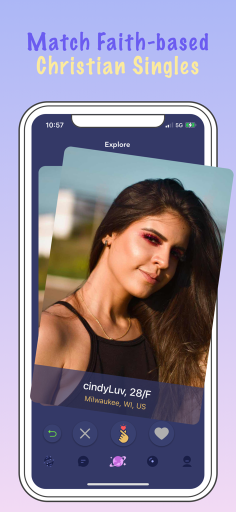 Christian Dating app - CMeet - CMeet app interface for matching faith-based Christian singles