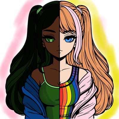 realistic girl split