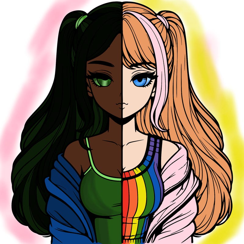 realistic girl split