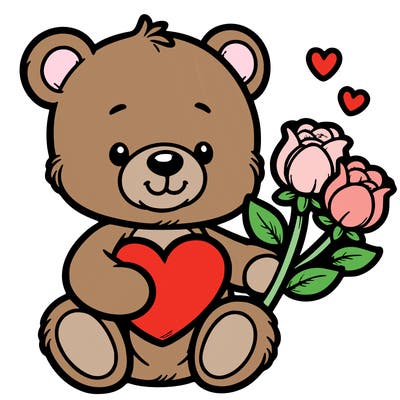 teddy bear a holding heart