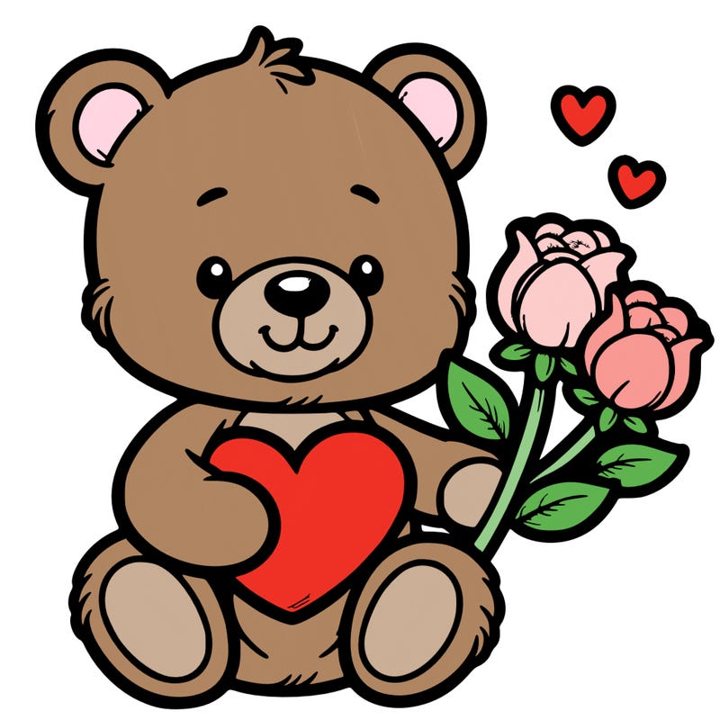 teddy bear a holding heart