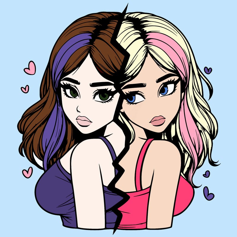 realistic girl split